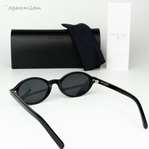Saint Laurent Men Sunglasses Black Oval SL751 JEANNE 001 BRAND NEW - Picture 9 of 14